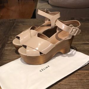 Céline leather platform sandals